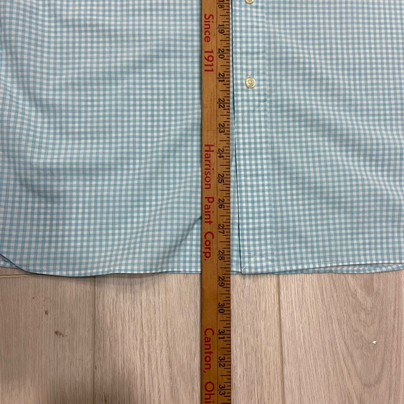 Ralph Lauren Blue & White Collared Checkered Button Down Mens Large - Picture 6 of 12